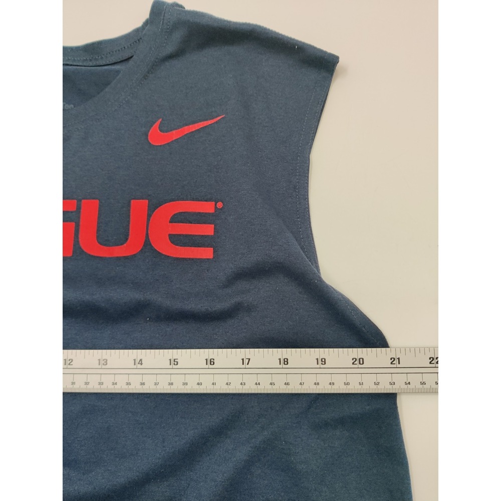 Nike Rogue Colab Dri-FIT Mens XL Muscle Tee Tank Top Navy Blue Workout Shirt - Picture 6 of 7